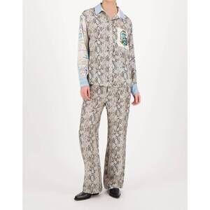 NEW ME369 isabel snake print shirt in grey